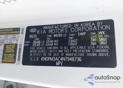 2022 Kia Sportage Lx from USA, damaged, VIN KNDPM3AC4N7948736